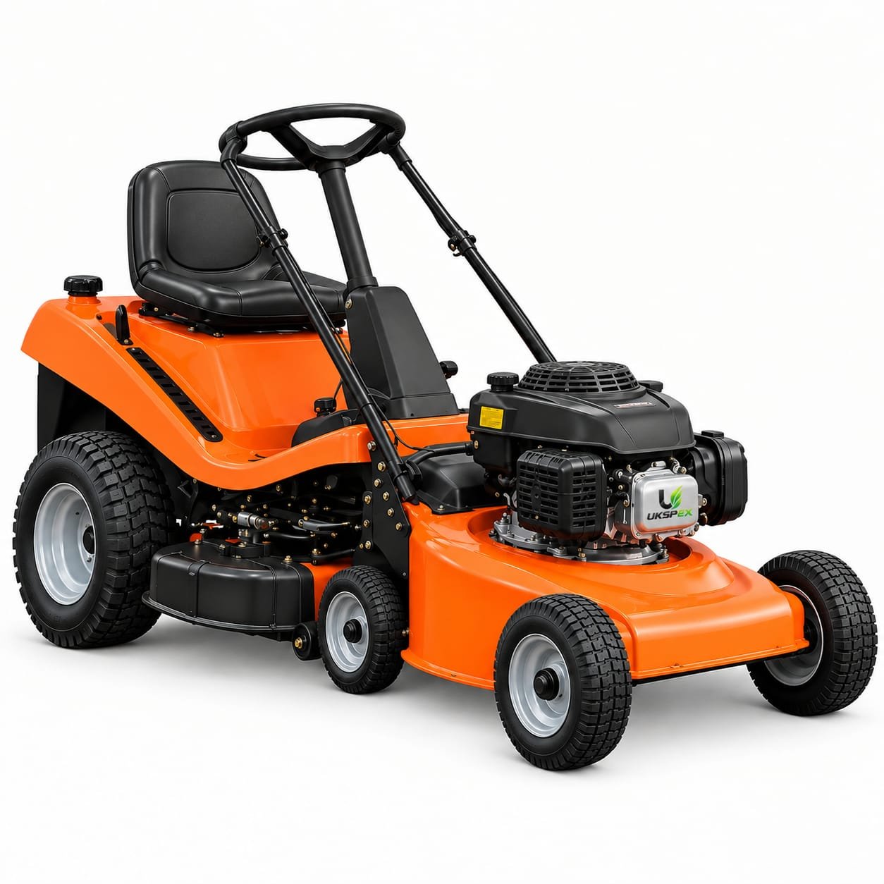Orange Rear-Engine Riding Lawn Mower