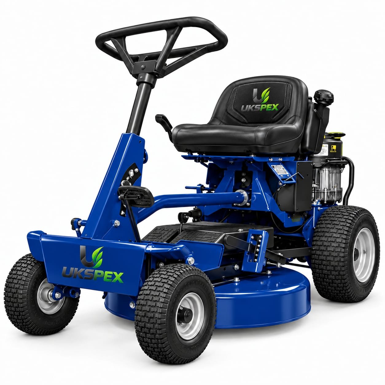 WhatsApp Image 2026-10-28 at 3.31.00 PM Ukspex Rear-Engine Riding Lawn Mower with Mid-Mount Cutting Deck - Blue & Black - Image 1